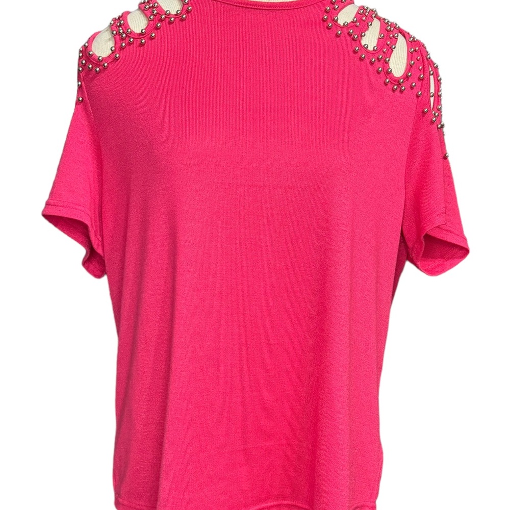 NWT Local USA Pink Studded Shirt XL